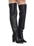 Figure View - Click To Enlarge - GIANVITO ROSSI - 'Morgan' thigh high leather boots