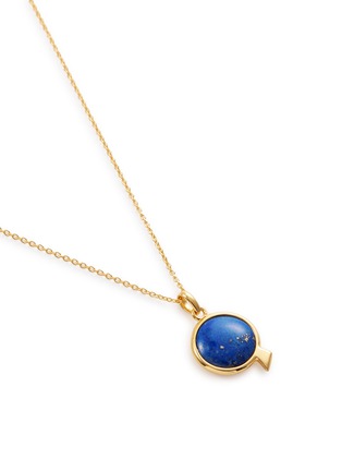 Detail View - Click To Enlarge - HYÈRES LOR - 'Penny d'Or' lapis lazuli pendant necklace