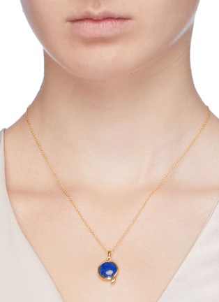 Figure View - Click To Enlarge - HYÈRES LOR - 'Penny d'Or' lapis lazuli pendant necklace