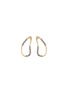 Main View - Click To Enlarge - HYÈRES LOR - 'White Moon' diamond 14k gold wavy hoop earrings