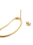 Detail View - Click To Enlarge - HYÈRES LOR - 'White Moon' zirconia 14k gold wavy hoop single earring
