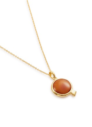 HYÈRES LOR | 'Penny d'Or' amber 14k gold pendant necklace | Women