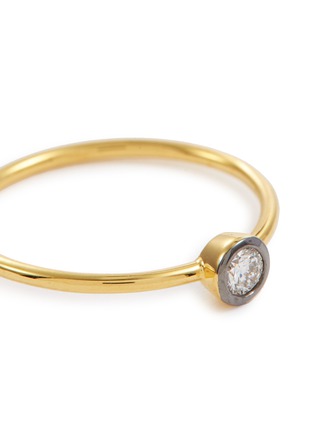 Detail View - Click To Enlarge - HYÈRES LOR - 'White Moon' diamond 14k gold ring