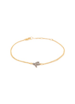 Main View - Click To Enlarge - HYÈRES LOR - 'Colombe d'Or' diamond 14k gold charm bracelet