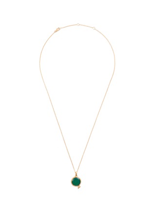 Main View - Click To Enlarge - HYÈRES LOR - 'Penny d'Or' jade 14k gold pendant necklace