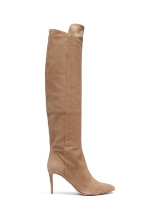 Main View - Click To Enlarge - AQUAZZURA - 'Gainsbourg' suede knee high boots