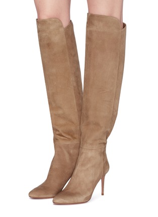 Figure View - Click To Enlarge - AQUAZZURA - 'Gainsbourg' suede knee high boots