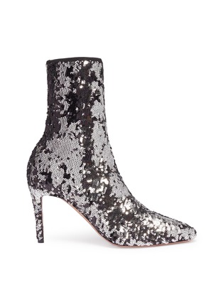Main View - Click To Enlarge - AQUAZZURA - 'Costes' sequin ankle boots