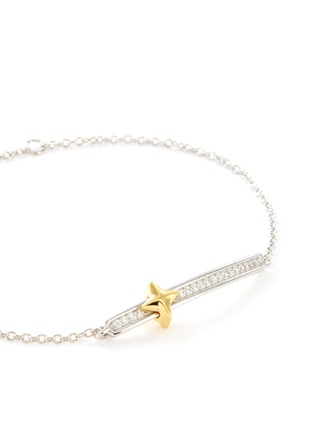 Detail View - Click To Enlarge - HEFANG - 'Fairy' cubic zirconia star charm bar bracelet