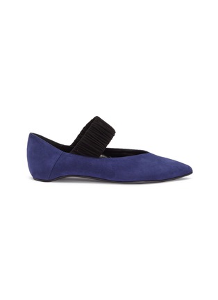 Main View - Click To Enlarge - PIERRE HARDY - 'Ruche' suede skimmer flats