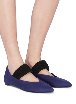 Figure View - Click To Enlarge - PIERRE HARDY - 'Ruche' suede skimmer flats
