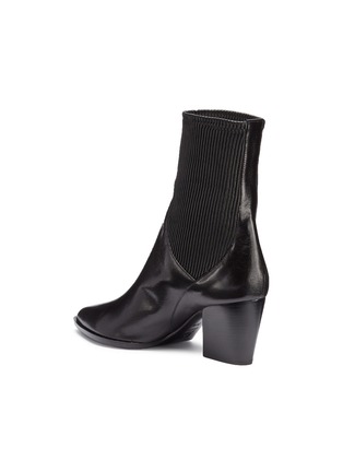 Detail View - Click To Enlarge - PIERRE HARDY - 'Rodeo' slanted heel ribbed leather ankle boots
