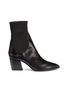 Main View - Click To Enlarge - PIERRE HARDY - 'Rodeo' slanted heel ribbed leather ankle boots