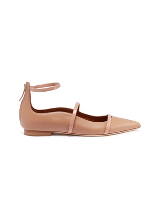 Main View - Click To Enlarge - MALONE SOULIERS - 'Robyn' ankle strappy leather flats