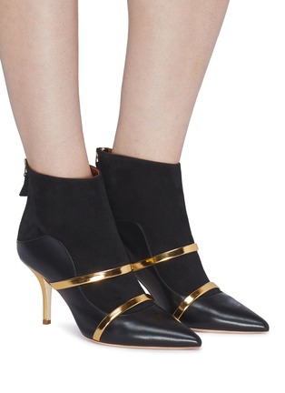 Figure View - Click To Enlarge - MALONE SOULIERS - 'Madison' strappy leather and suede ankle boots