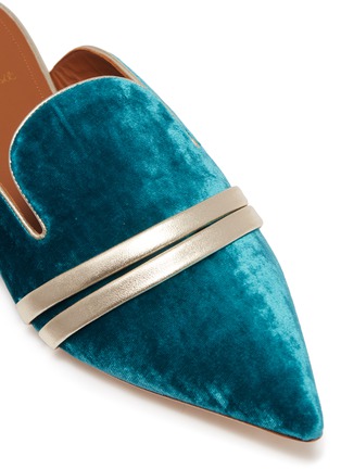 Detail View - Click To Enlarge - MALONE SOULIERS - 'Hermione' strappy velvet slides