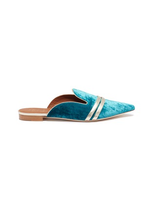 Main View - Click To Enlarge - MALONE SOULIERS - 'Hermione' strappy velvet slides