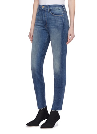 Front View - Click To Enlarge - MOTHER - 'Looker' frayed cuff skinny jeans