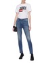 Figure View - Click To Enlarge - MOTHER - 'Looker' frayed cuff skinny jeans
