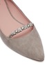 Detail View - Click To Enlarge - PEDDER RED - 'Jerri' strass band suede skimmer flats