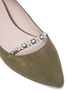 Detail View - Click To Enlarge - PEDDER RED - 'Jerri' strass band suede skimmer flats