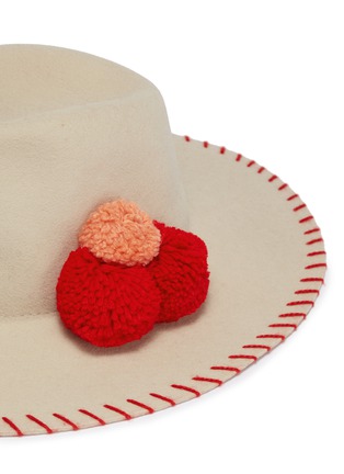 Detail View - Click To Enlarge - SENSI STUDIO - 'Susana' pompom wool felt hat