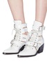 Figure View - Click To Enlarge - CHLOÉ - 'Rylee' cutout leather lace-up ankle boots