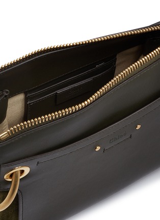 Detail View - Click To Enlarge - CHLOÉ - 'Roy' oversized ring small leather crossbody bag