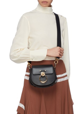 Figure View - Click To Enlarge - CHLOÉ - 'Tess' ring small leather shoulder bag