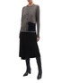 Figure View - Click To Enlarge - PHVLO - Vest panel layered contrast pocket cardigan