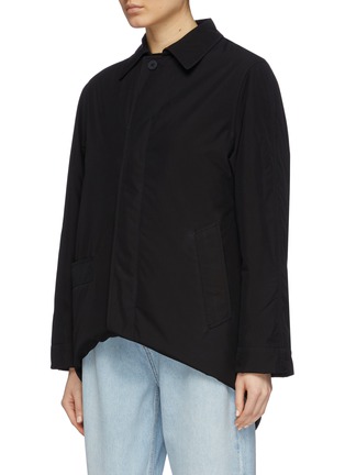 Detail View - Click To Enlarge - PHVLO - Clipup hem asymmetric pocket unisex coat