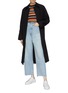 Figure View - Click To Enlarge - PHVLO - Clipup hem asymmetric pocket unisex coat