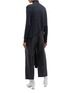 Back View - Click To Enlarge - PHVLO - Two-in-one sash drape turtleneck cardigan