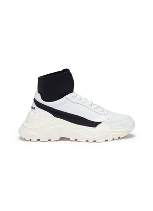 Main View - Click To Enlarge - JOSHUA SANDERS - 'Zenith' neoprene collar chunky outsole leather sneakers