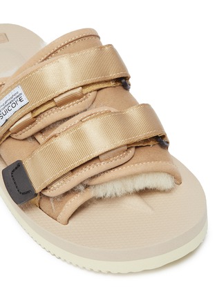Detail View - Click To Enlarge - SUICOKE - 'MOTO-VM2' strappy band suede slide sandals