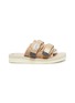 Main View - Click To Enlarge - SUICOKE - 'MOTO-VM2' strappy band suede slide sandals