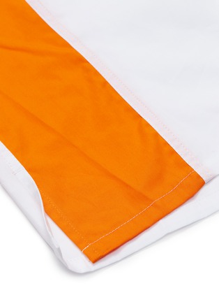  - WALES BONNER - Contrast stripe side split short sleeve shirt