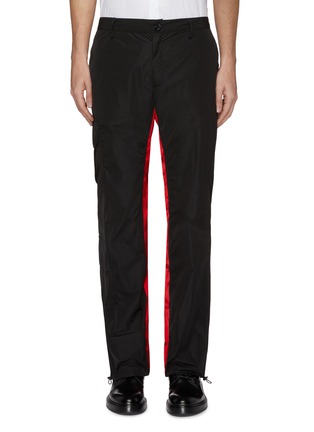 Main View - Click To Enlarge - WALES BONNER - Contrast stripe inseam nylon cargo pants