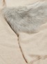 Detail View - Click To Enlarge - KARL DONOGHUE - Lambskin shearling trim cashmere scarf