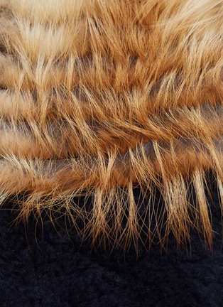 - KARL DONOGHUE - Fox fur panel lambskin shearling long gilet