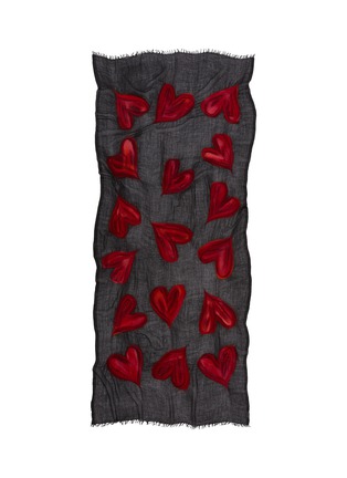 Main View - Click To Enlarge - FALIERO SARTI - 'Rosa Rossa' heart needle punch scarf