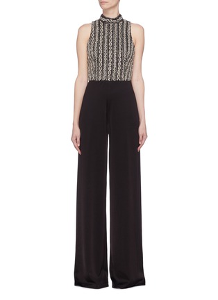 Main View - Click To Enlarge - ALICE & OLIVIA - 'Lewis' embellished bodice jumpsuit