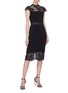 Figure View - Click To Enlarge - ALICE & OLIVIA - 'Kim' Chantilly lace panel dress
