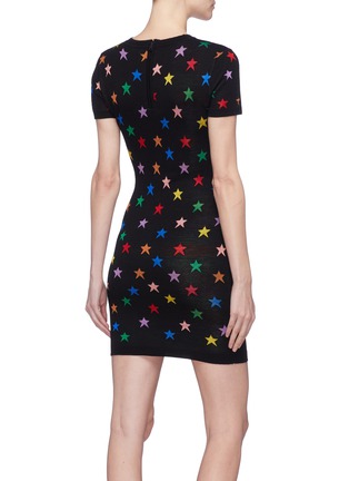 Back View - Click To Enlarge - ALICE & OLIVIA - 'Hayden' star intarsia knit dress