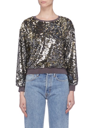 Main View - Click To Enlarge - ALICE & OLIVIA - 'Smith' sequinned cropped sweatshirt