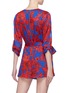 Back View - Click To Enlarge - ALICE & OLIVIA - 'Melia' belted floral print rompers