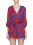Main View - Click To Enlarge - ALICE & OLIVIA - 'Melia' belted floral print rompers