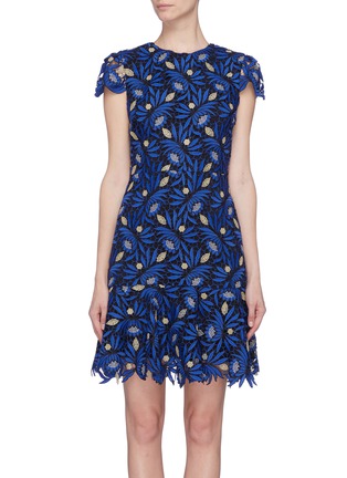 Main View - Click To Enlarge - ALICE & OLIVIA - 'Imani' floral guipure lace dress