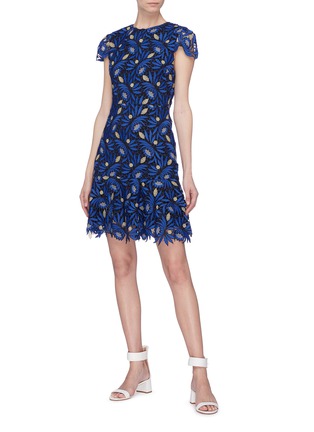 Figure View - Click To Enlarge - ALICE & OLIVIA - 'Imani' floral guipure lace dress
