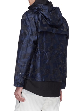 Back View - Click To Enlarge - 73333 - 'Cantilever' camouflage print windbreaker half-zip hoodie